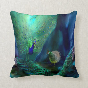 So viele Pfau-Kunst-Designer-Kissen Kissen