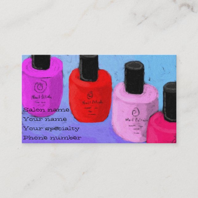 So viele Policies Nail Tech Business Card Terminkarte (Vorderseite)