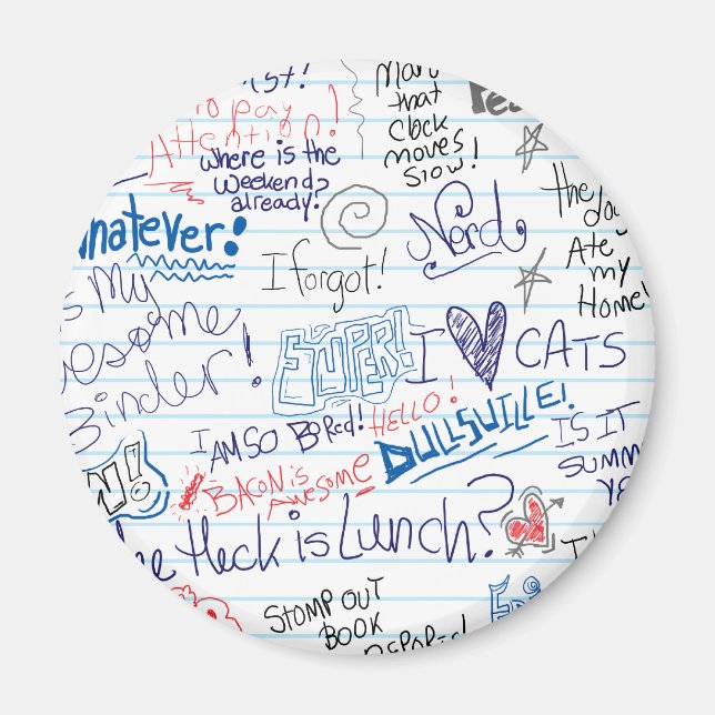 So viele Schuldoodles Magnet (Vorne)