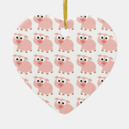 So viele Schweine Keramikornament