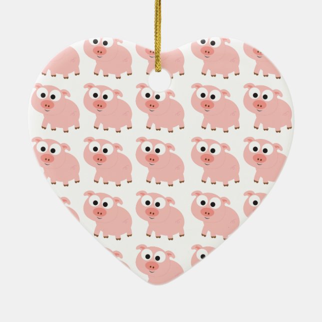 So viele Schweine Keramikornament (Hinten)
