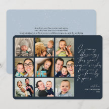 So viele Segen Jahr Review Foto Collage Blue H
