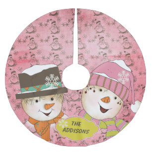 So viele Snowmen Holidays Baumrock Polyester Weihnachtsbaumdecke