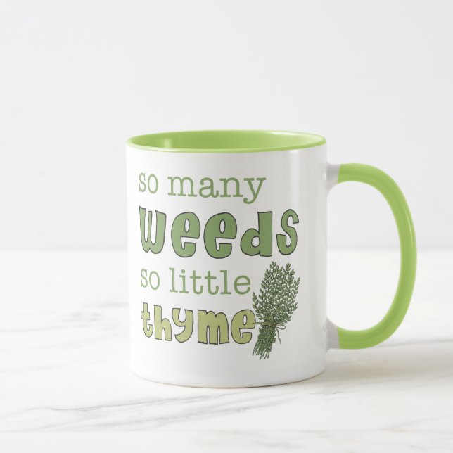 So viele Unkraut-lustige im Garten arbeitenTasse Tasse (Rechts)