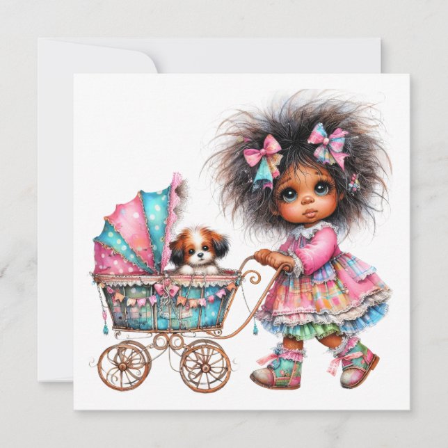 SO Wertvolle Baby Buggy Thema Einladung (Vorderseite)
