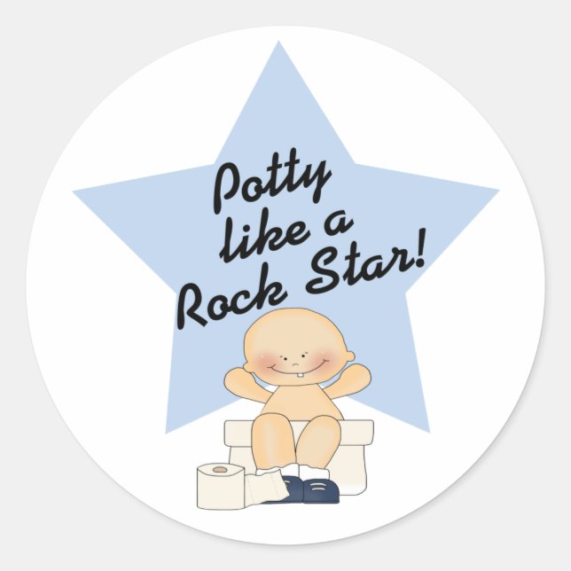 So wie ein Rock Star Runder Aufkleber (Vorderseite)