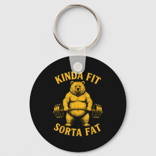 So ziemlich Fit Ein bisschen Fett Lustiger Gym Bär Schlüsselanhänger