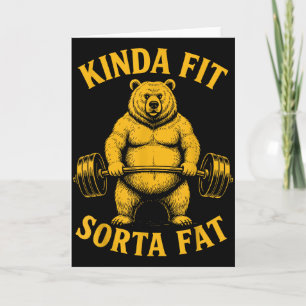 So ziemlich fit, irgendwie fett, lustiger Bär im F Karte
