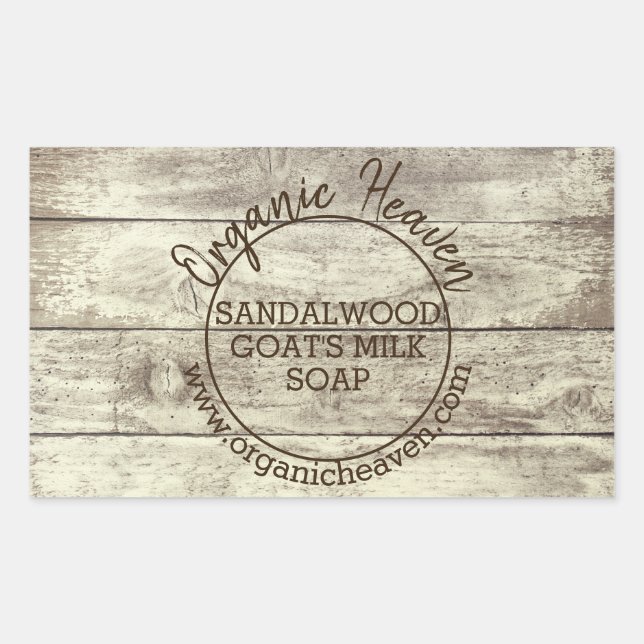 Soap artisanal Rustique Bois Pays Étiquette produi (Devant)