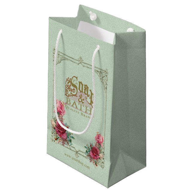 SOAP & BATH ~ Geschenk-/ Produktverpackung Kleine Geschenktüte (Vorderseite Schrägansicht)