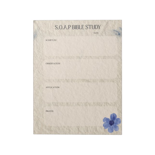 SOAP Bible Study Notepad Notizblock (Rotiert)