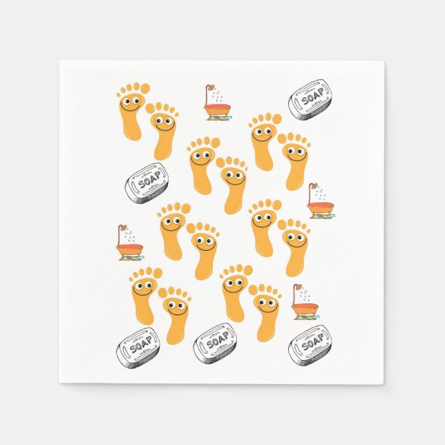 Soap Feet Napkin Serviette (Vorderseite)
