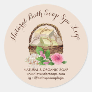 Soap Maker Bath Lavender Wellness-Center Runder Aufkleber