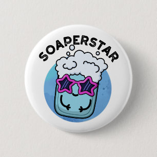 Soaperstar Funny Superstar Soap Puff Button