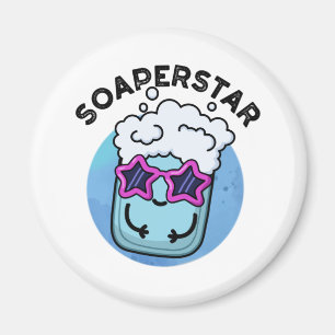 Soaperstar Funny Superstar Soap Puff Magnet