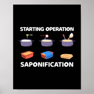 Soapmaking Starting Operation Saponization Soap Poster