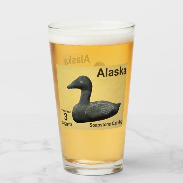 Soapstone Eider - Alaska Postage Glas (Vorne (Gefüllt))