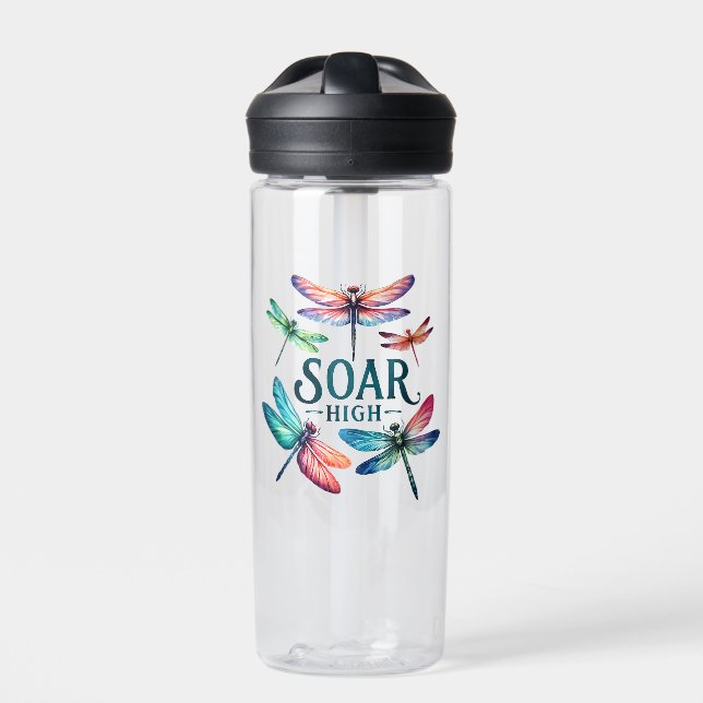 Soar High - Artistic Dragonfly Trinkflasche (Vorderseite)