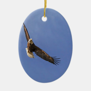 Soaring Bald Eagle Keramikornament
