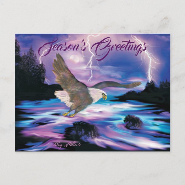 Soaring Bald Eagle Postkarte (Vorderseite)