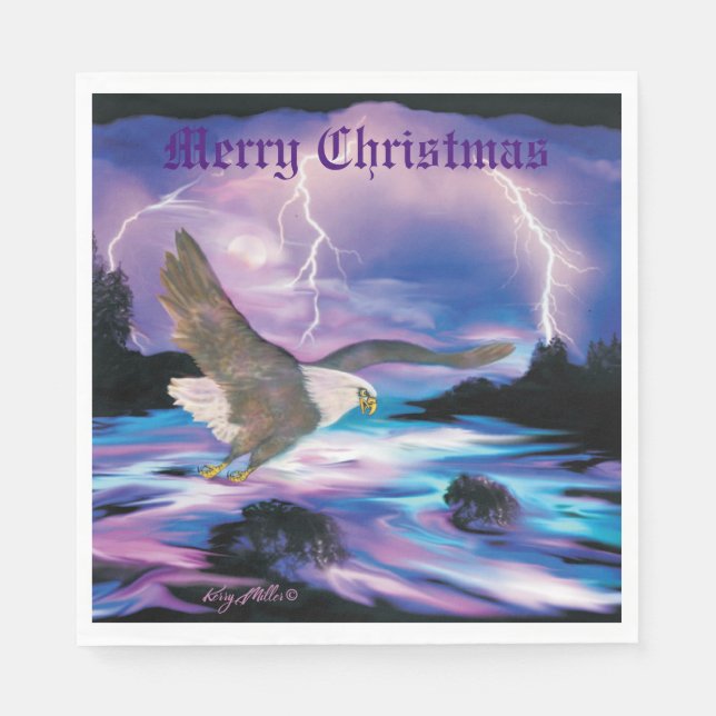 Soaring Bald Eagle Serviette (Vorderseite)