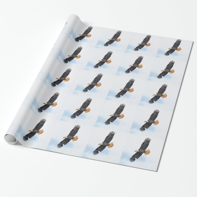 Soaring Bald Eagle Wildife Foto Art Geschenkpapier (Ungerollt)