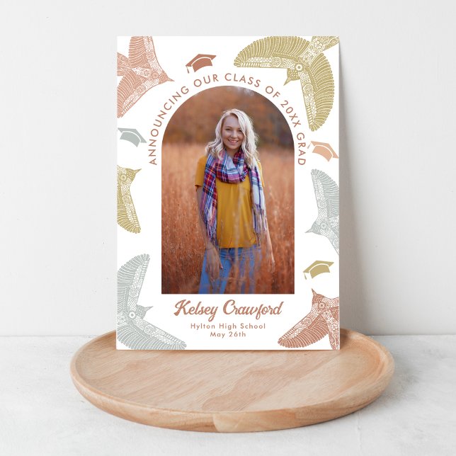 Soaring Birds Boho Class of 2026 Graduation Ankündigung (Von Creator hochgeladen)