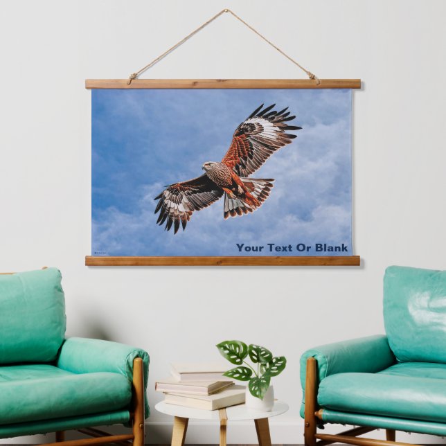 Soaring Red Kite Wandteppich Mit Holzrahmen (Wohnzimmer)