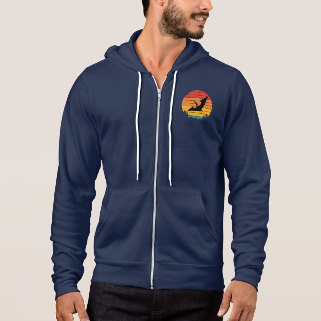 Soaring Sunset with a Pterodactyl Hoodie (Vorderseite)