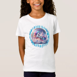 Soaring Unicorn Castle T - Shirt - Regenbogenfanta