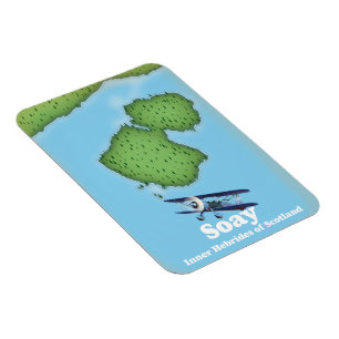 Soay Innere Hebriden von Schottland Karte Magnet