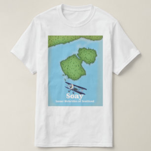 Soay Innere Hebriden von Schottland Karte T-Shirt