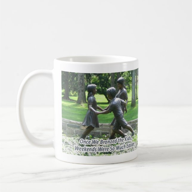 Sobald wir die Kinder… bronzierten Kaffeetasse (Links)