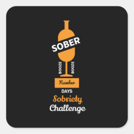 Sober AF Alkoholische Addictive Erholung Rehab Quadratischer Aufkleber
