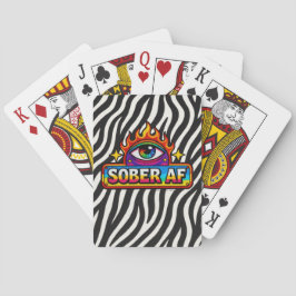Sober AF - Falscher Zebradruck - Spielkarten