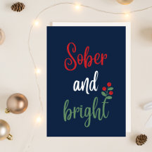 Sober Christmas Card, Personalisierte Weihnachtska
