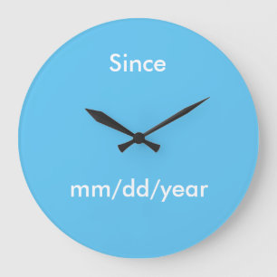 Sober Date Clock Große Wanduhr