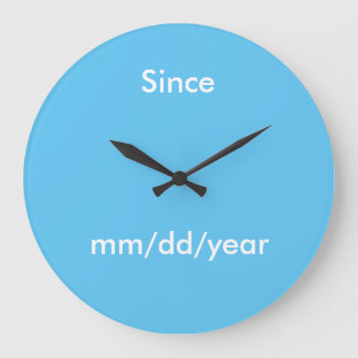 Sober Date Clock Große Wanduhr