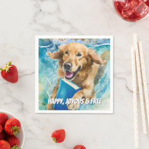 Sober Dog Big Book Recovery Benutzerdefinierter Serviette