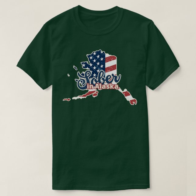Sober in Alaska Vintage Textur TShirt (Design vorne)