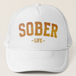 Sober Life Typografie Truckerkappe