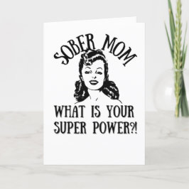 Sober Mom Feiertagskarte