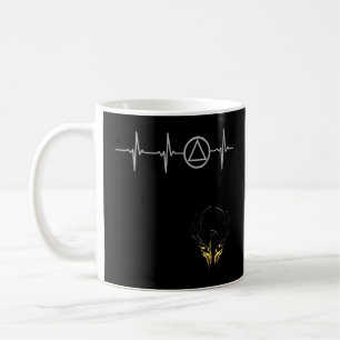 Sober Recover Sobriety Heartbeat EKG Addictions Ab Kaffeetasse