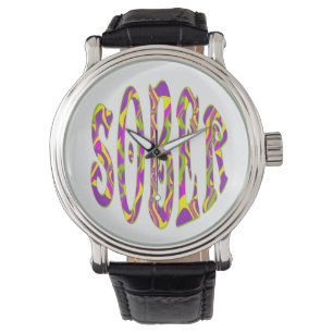 SOBER Retro 60's Art Psychedelic Armbanduhr