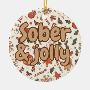 Sober Weihnachten Keramik Ornament