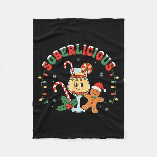 Soberlicious Sober Funny Sobriety Recovery Aa Na H Fleecedecke (Vorderseite)