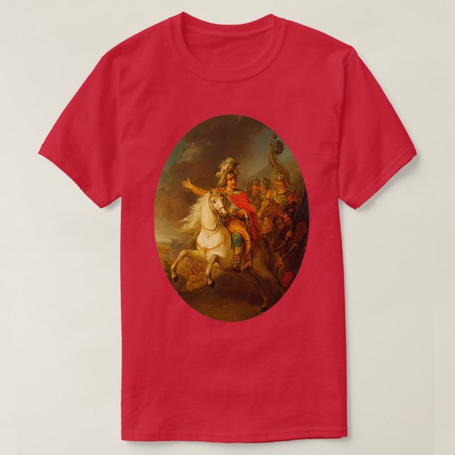 Sobieski bei der Schlacht von Wien von Bacciarelli T-Shirt (Design vorne)