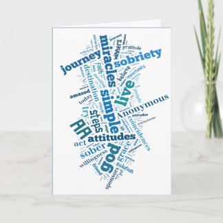 Sobriety Geburtstag/Jubiläumskarte Karte