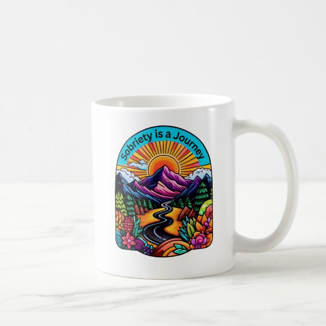Sobriety ist eine Reise Kaffeetasse (Rechts)
