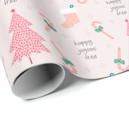 Sobriety Pink Pastell Weihnachtsgeschenk Geschenkpapier